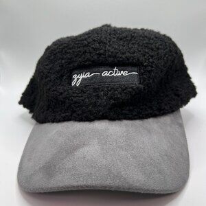 ZYIA Womens Hat - Sherpa and Suede Cap Black and Gray